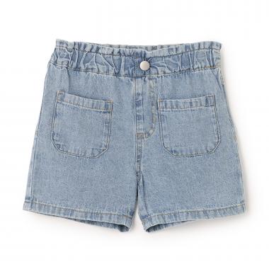 ウオッシュ加工ショートパンツ