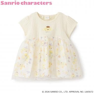 【サンリオキャラクターズ】花柄チュールドッキングTシャツ