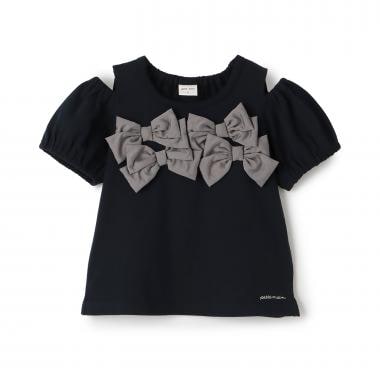 リボンオフショルTシャツ