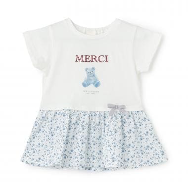 【接触冷感/リンク】15th 花柄ドッキングチュニック