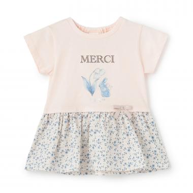 【接触冷感/リンク】15th 花柄ドッキングチュニック