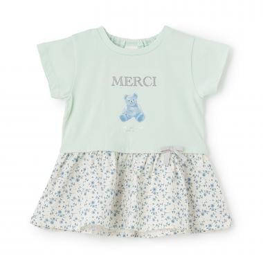 【接触冷感/リンク】15th 花柄ドッキングチュニック