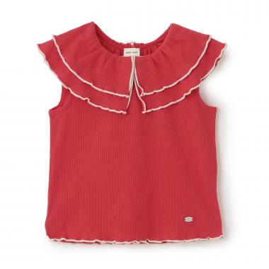 【接触冷感/リンク】メロー衿Tシャツ