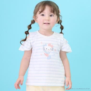 【サンリオキャラクターズ/冷感】肩あきグラフィック半袖Tシャツ