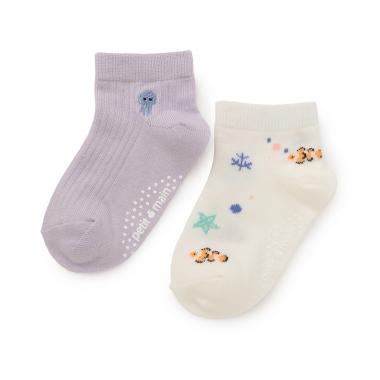 GIRLS吸水速乾ソックス2P