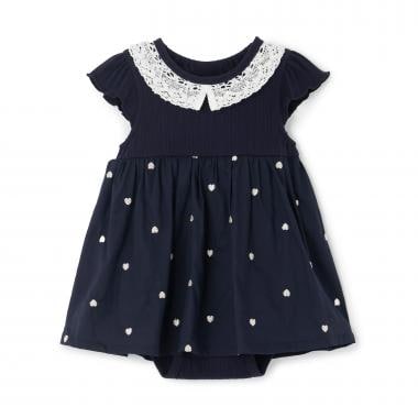 【リンク】ハート刺しゅうOPロンパース