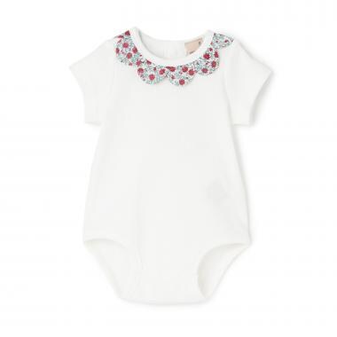 半袖スカラップロンパース