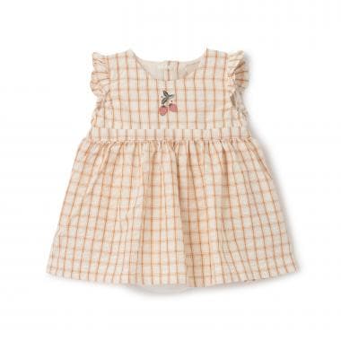 チェックOPロンパース/E