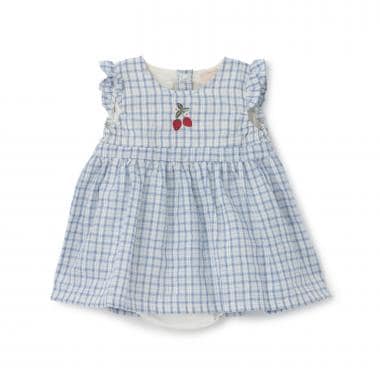 チェックOPロンパース/E