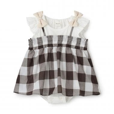 【リンク】ブロックチェックOPロンパース