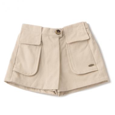 フラップポケットつきショートパンツ(80 薄ベージュ): キッズ