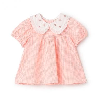 衿ハート刺しゅうチュニック