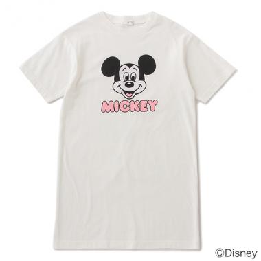 DISNEY】 ミッキーマウスデザイン フェイスロゴビッグTシャツ