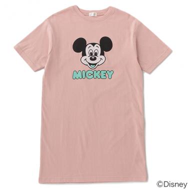 DISNEY】 ミッキーマウスデザイン フェイスロゴビッグTシャツ
