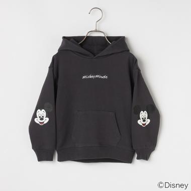 DISNEY】 裏毛 袖ミッキーマウスデザイン パーカーの口コミ一覧