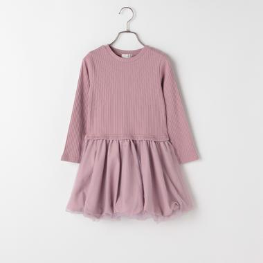 Narumiya Online ナルミヤ オンラインの公式通販サイトバルーンスカートドッキングリブワンピース 90 チャコール キッズ