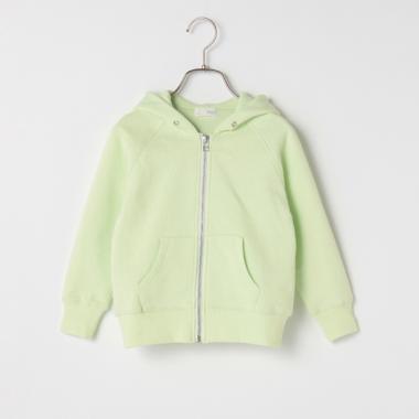 UVカット 裏毛 星肘パッチパーカー(90 ライム): キッズ - ナルミヤ