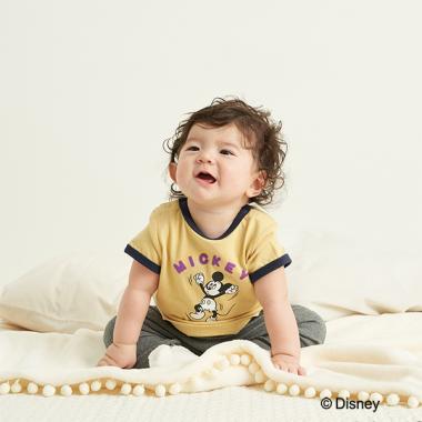 【DISNEY】MICKEY/アソートリンガーTシャツ(baby）