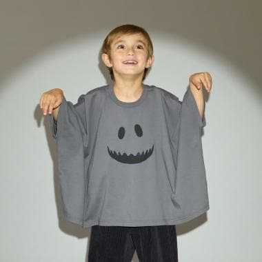 【予約商品】【ハロウィン】【カイテキ天竺】変形オバケTシャツ