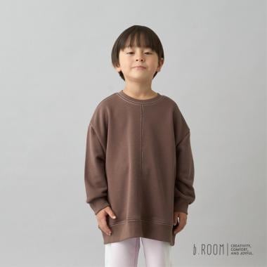 【デイリースタンダードウェアシリーズ】【吸水速乾】ぷくっとオーバーサイズの配色ステッチスウェット