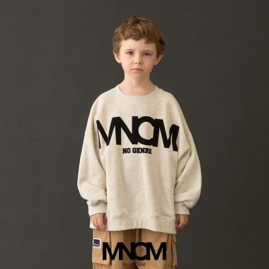 【MNCM】【毛玉バイバイ裏毛裏起毛】フロッキープリントビッグスウェット