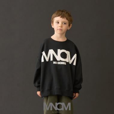 【MNCM】【毛玉バイバイ裏毛裏起毛】フロッキープリントビッグスウェット