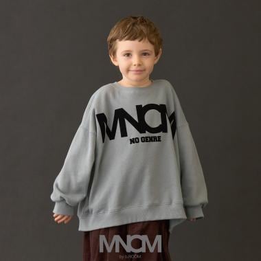 【MNCM】【毛玉バイバイ裏毛裏起毛】フロッキープリントビッグスウェット