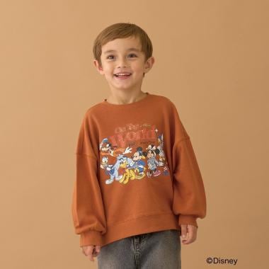 【Disney】【毛玉バイバイ裏毛】ミッキー＆フレンズ/スウェット