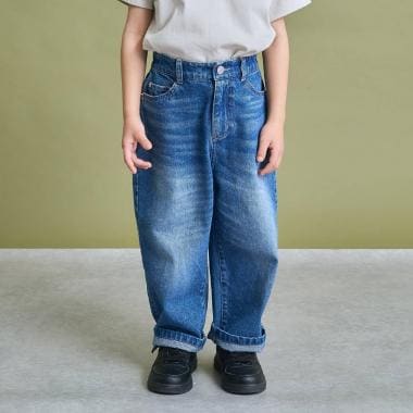 【ともデニ】ストレートデニムパンツ