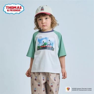 【3月13日発売予定】【きかんしゃトーマス】ラグラン半袖Tシャツ