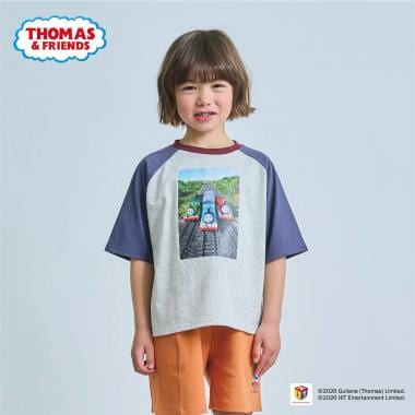 【3月13日発売予定】【きかんしゃトーマス】ラグラン半袖Tシャツ