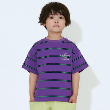 先染ボーダービッグシルエットTシャツ