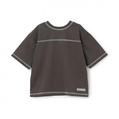 【予約/6月中旬～下旬入荷予定】【熱をブロック】【どちらが前でもOK】配色ステッチTシャツ
