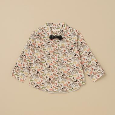 QUEY2蝶タイつきシャツ【日本製】