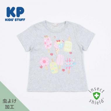 KP(ケーピー)CAYA 虫除けアイスモチーフ半袖Tシャツ140