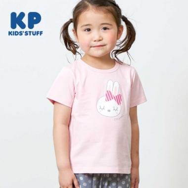 KP(ケーピー)うさぎバックロゴ半袖Tシャツ100～130