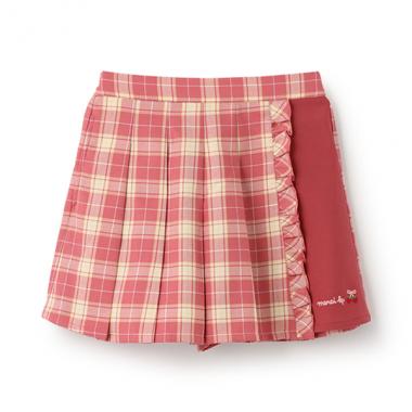 チェックプリーツキュロット