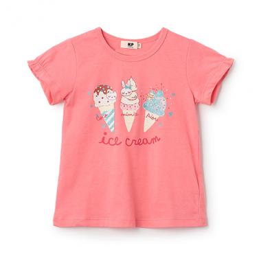 mimi アイスクリームプリント 半袖Ｔシャツ