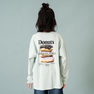 カフェフードプリントワイドロンT