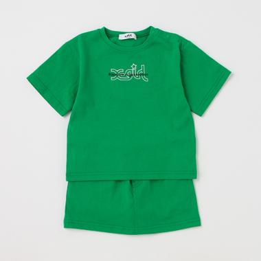 【リピート】【直営店で取り扱い無し】ロゴ半袖Tシャツ＋スカートセットアップ