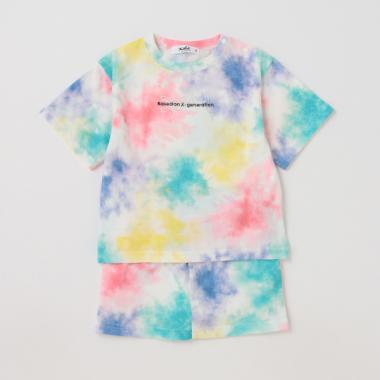 【リピート】【直営店で取り扱い無し】ロゴ半袖Tシャツ＋スカートセットアップ