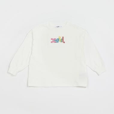 ★レインボーロゴ刺しゅう長袖Tシャツ