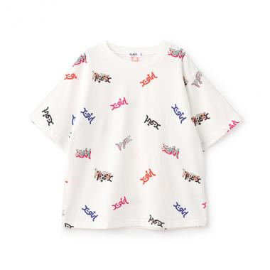 【人気商品再入荷】【直営店で取り扱い無し】ミルズロゴ総柄半袖Tシャツ