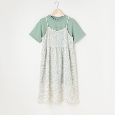 【milkycoast】シフォンワンピス×Tシャツ