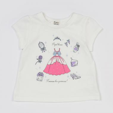 ドレス女の子モチーフTシャツ