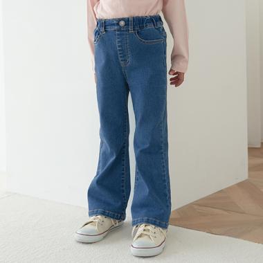 きれいシルエットしっかりストレッチフレアデニムパンツ