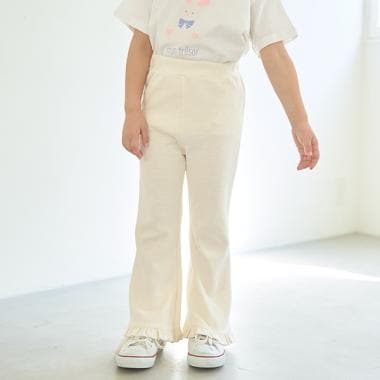 【大人気カラー再入荷】【ともパン】裾フリルフレアパンツ