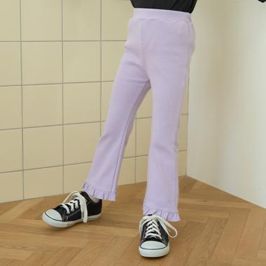 【大人気カラー再入荷】【ともパン】裾フリルフレアパンツ