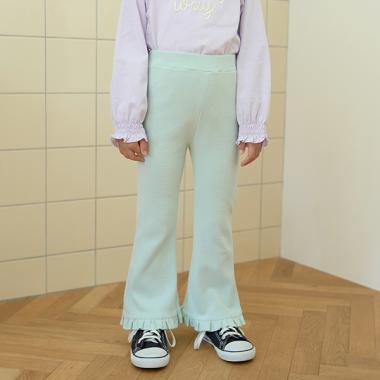 【大人気カラー再入荷】【ともパン】裾フリルフレアパンツ