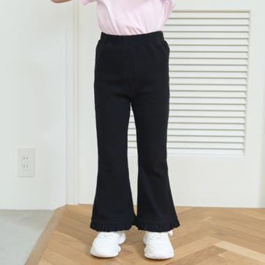 【大人気カラー再入荷】【ともパン】裾フリルフレアパンツ